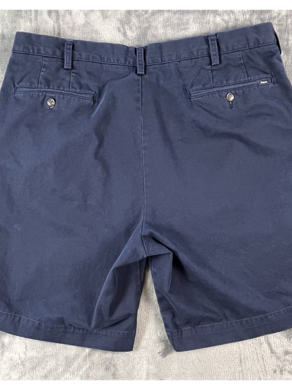 Vintage Polo Ralph Lauren Cotton Navy Blue Chino Shorts Men’s Size 40T (fits 38) - Picture 2 of 8
